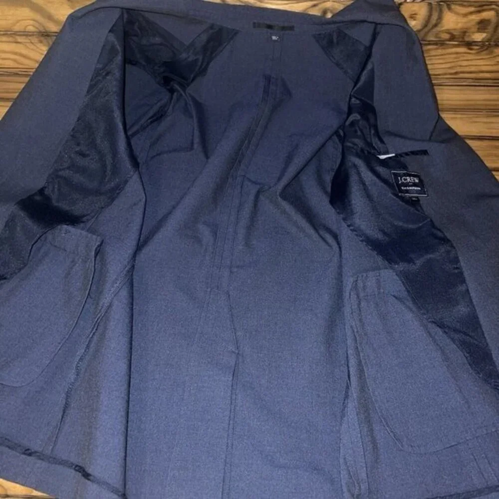 J CREW Thompson‎ Blazer Sport Coat 2 Button Casual Jacket Size 38R Navy Suit - Picture 6 of 8